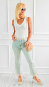 Bohemian Detail Edge Denim Pant-100 Pants-MELLY&CO-Coastal Bloom Boutique, find the trendiest versions of the popular styles and looks Located in Indialantic, FL
