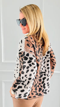 Pixel Print Sweater-140 Sweaters-Fate By LFD-Coastal Bloom Boutique, find the trendiest versions of the popular styles and looks Located in Indialantic, FL