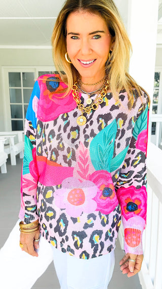 Italian St Tropez Wild Bloom Sweater - Designed by CB.