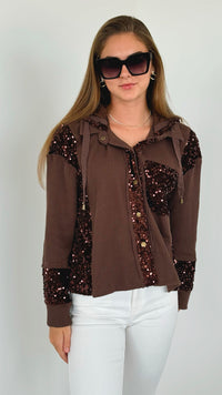 Shimmer Night Hoodie-140 Sweaters-ROUSSEAU-Coastal Bloom Boutique, find the trendiest versions of the popular styles and looks Located in Indialantic, FL