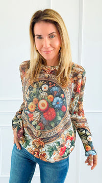 Palace Garden Italian St Tropez Sweater-140 Sweaters-Italianissimo/SORPRESA-Coastal Bloom Boutique, find the trendiest versions of the popular styles and looks Located in Indialantic, FL