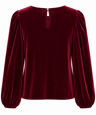 Velvet Lace Top - Wine