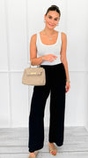 Flow State Italian Pants- Navy-100 Pants-SEE YOU IN ROME-Coastal Bloom Boutique, find the trendiest versions of the popular styles and looks Located in Indialantic, FL