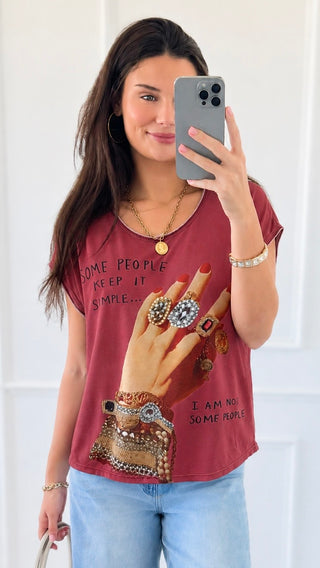 Keep It Extra Italian Graphic Aria Top