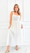 Sweet Riviera Midi Dress - Natural-200 Dresses/Jumpsuits/Rompers-Blu Pepper-Coastal Bloom Boutique, find the trendiest versions of the popular styles and looks Located in Indialantic, FL