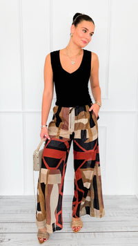 Abstract Trail Italian Pant-100 Pants-BETTER GO-Coastal Bloom Boutique, find the trendiest versions of the popular styles and looks Located in Indialantic, FL
