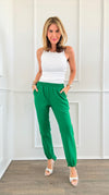 Santorini By Night High Low Cuff Pant - Emerald-180 Joggers-Joh Apparel-Coastal Bloom Boutique, find the trendiest versions of the popular styles and looks Located in Indialantic, FL