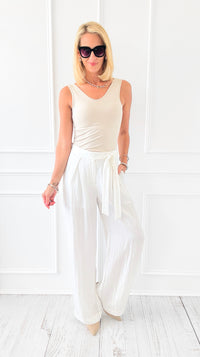 Wanderlight Wide-Leg Pants- Off White-100 Pants-Camellia-Coastal Bloom Boutique, find the trendiest versions of the popular styles and looks Located in Indialantic, FL