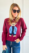 Beary Gentleman Sweater-140 Sweaters-Weilco-Coastal Bloom Boutique, find the trendiest versions of the popular styles and looks Located in Indialantic, FL