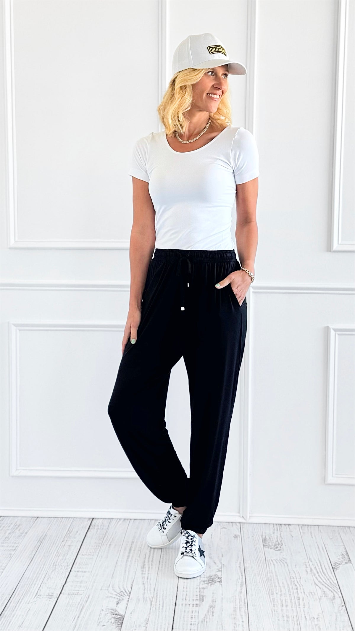 Rayon Modal Jogger Pant - Black-210 Loungewear/Sets-Rae Mode-Coastal Bloom Boutique, find the trendiest versions of the popular styles and looks Located in Indialantic, FL