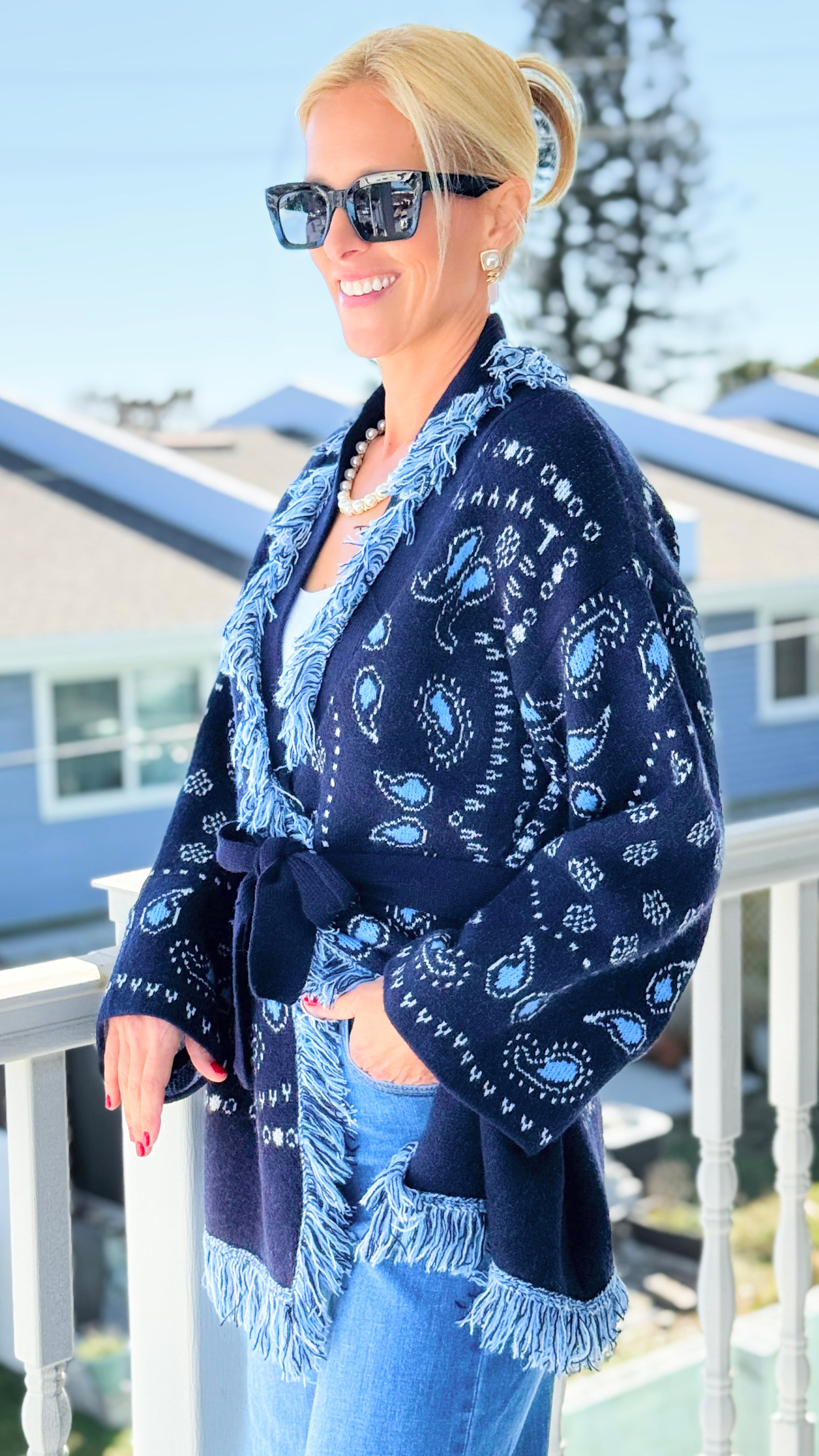 Midnight Canyon Fringe Cardigan