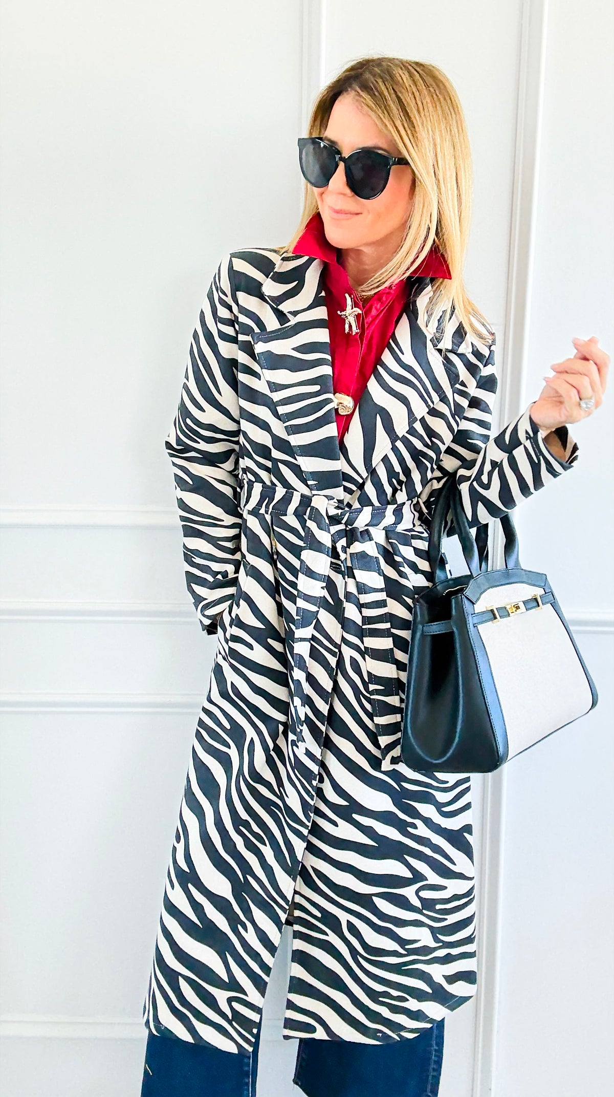 Milano Stripes Italian Coat-160 Jackets-BONITO SRL-Coastal Bloom Boutique, find the trendiest versions of the popular styles and looks Located in Indialantic, FL