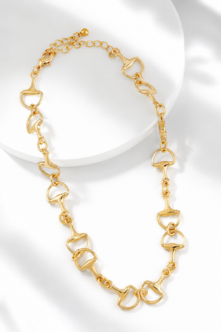 Elegant Horsebit Station Necklace