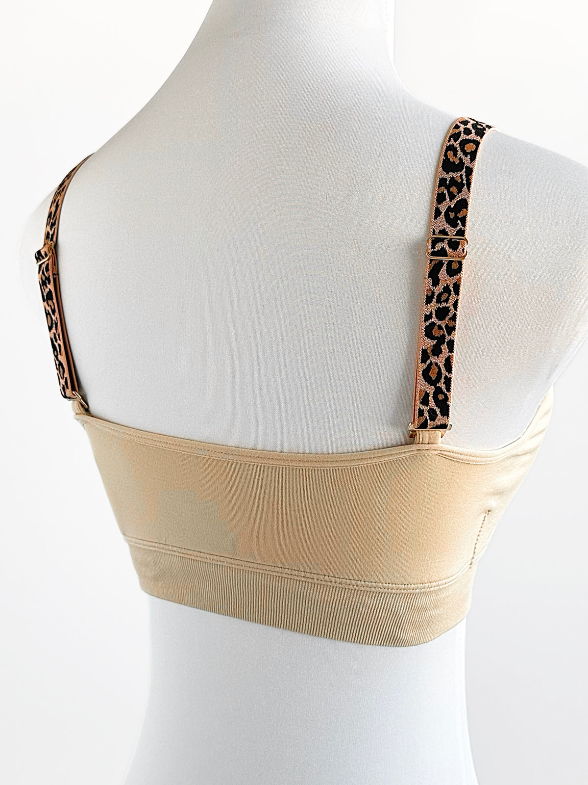 Strap Situation Bra - Champagne Leopard Nude Plunge-220 Intimates-Strap-its-Coastal Bloom Boutique, find the trendiest versions of the popular styles and looks Located in Indialantic, FL