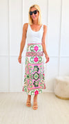 Floral Printed Midi Skirt-170 Bottoms-Gigio-Coastal Bloom Boutique, find the trendiest versions of the popular styles and looks Located in Indialantic, FL