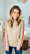 Rainbow Runway Sweater- Beige-140 Sweaters-V SKY-Coastal Bloom Boutique, find the trendiest versions of the popular styles and looks Located in Indialantic, FL