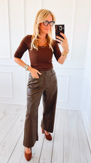 Studded Wide Leg Pants