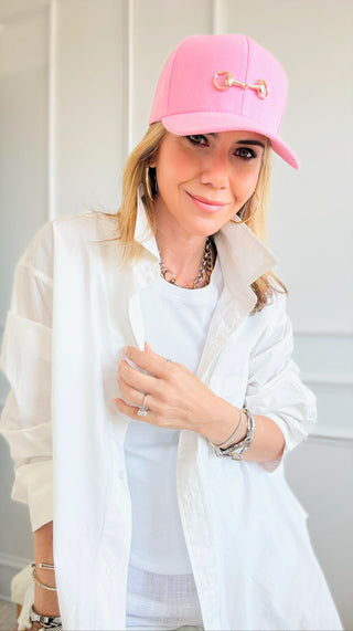 CB Custom Horsebit Baseball Cap-260 Other Accessories-Holly-Coastal Bloom Boutique, find the trendiest versions of the popular styles and looks Located in Indialantic, FL