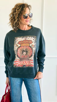 Pre Order - Wanderlust Circus Italian Sweatshirt-110 Long Sleeve Tops-FIRSTAGE-Coastal Bloom Boutique, find the trendiest versions of the popular styles and looks Located in Indialantic, FL