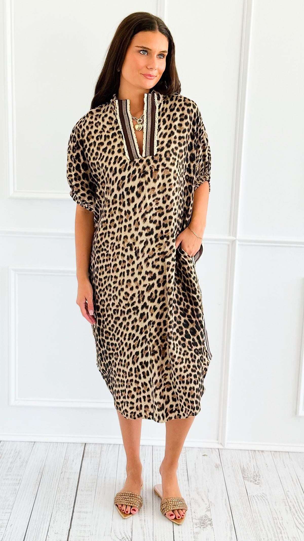 Wild Rhythm Dolman Midi Dress-200 Dresses/Jumpsuits/Rompers-ENTRO-Coastal Bloom Boutique, find the trendiest versions of the popular styles and looks Located in Indialantic, FL