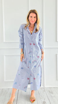 Whimsy Lines Italian Button Dress-200 Dresses/Jumpsuits/Rompers-JOY & LOVE-Coastal Bloom Boutique, find the trendiest versions of the popular styles and looks Located in Indialantic, FL