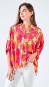 Island Bloom Button-Up-110 Short Sleeve Tops-entro-Coastal Bloom Boutique, find the trendiest versions of the popular styles and looks Located in Indialantic, FL