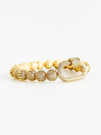 Micropave Carabiner Stretch Bracelet-230 Jewelry-NYC-Coastal Bloom Boutique, find the trendiest versions of the popular styles and looks Located in Indialantic, FL