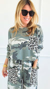 Camo & Wild Italian Long Sleeve Top-110 Long Sleeve Tops-AZUL MONACO-Coastal Bloom Boutique, find the trendiest versions of the popular styles and looks Located in Indialantic, FL