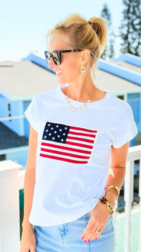 Stars & Freedom Tee -White