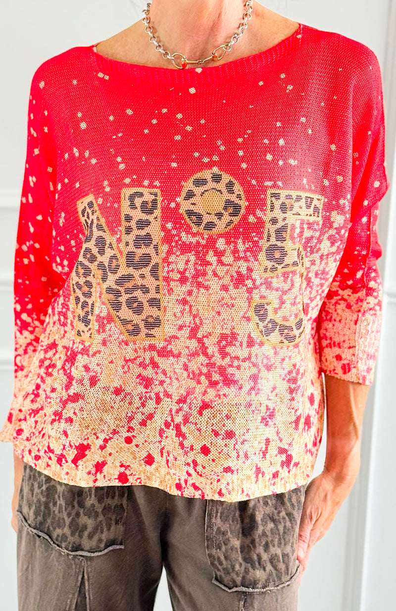 Untamed Number 5 Italian St Tropez Sweater- Tangerine-140 Sweaters-Italianissimo-Coastal Bloom Boutique, find the trendiest versions of the popular styles and looks Located in Indialantic, FL