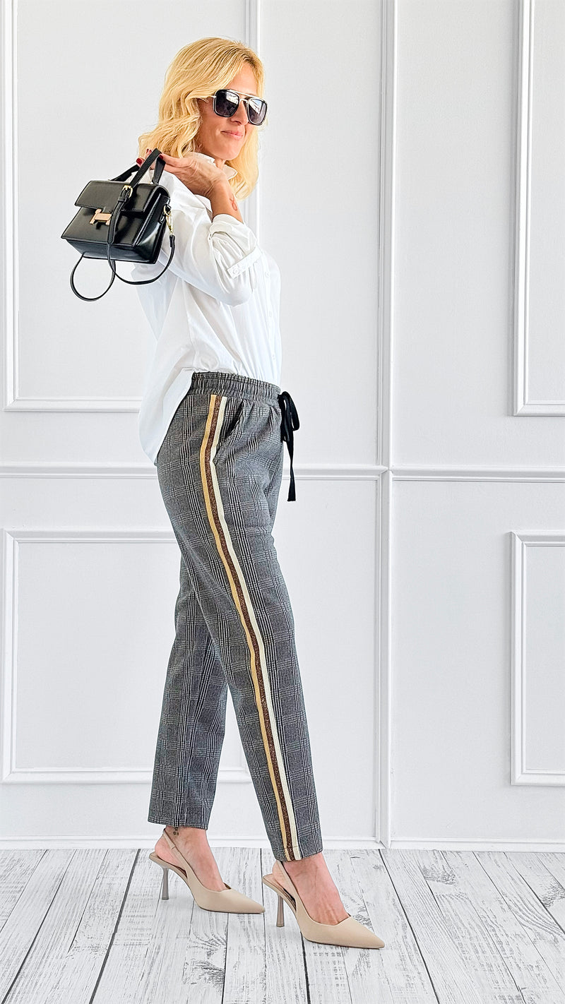 Tailored Check Pants-170 Bottoms-mystree-Coastal Bloom Boutique, find the trendiest versions of the popular styles and looks Located in Indialantic, FL