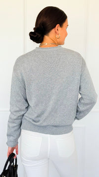 City Explorer Bear Sweater - H Grey-140 Sweaters-Gilli-Coastal Bloom Boutique, find the trendiest versions of the popular styles and looks Located in Indialantic, FL