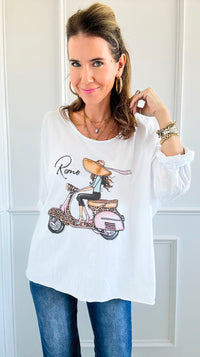 Girl In Rome Italian T-Shirt-100 Sleeveless Tops-Italianissimo-Coastal Bloom Boutique, find the trendiest versions of the popular styles and looks Located in Indialantic, FL