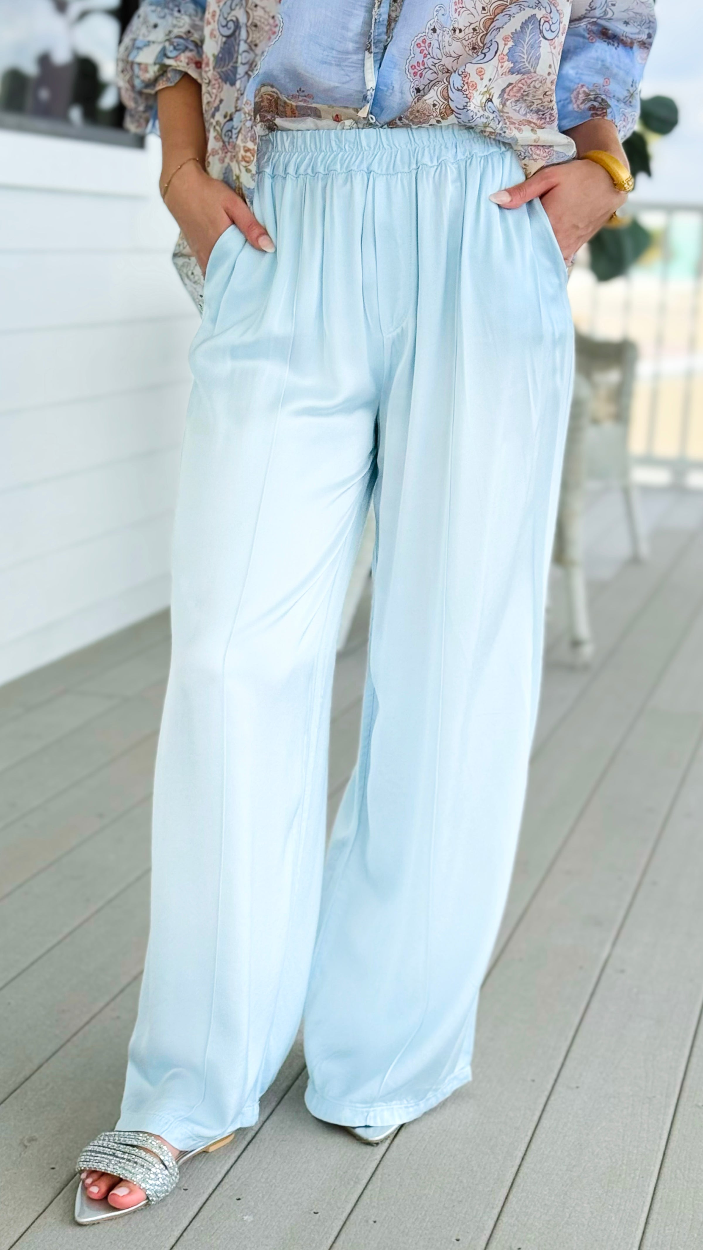 Relaxed Precision Italian Pant- Sky Blue