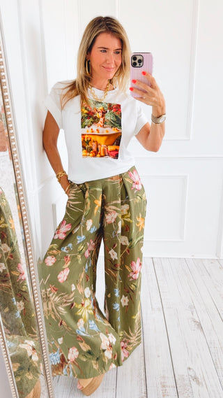 The Finley Hidden Oasis Italian Pant- Green