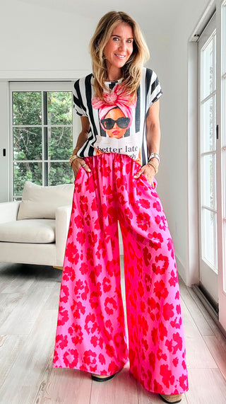 Hibiscus Kiss Kapri Italian Pants