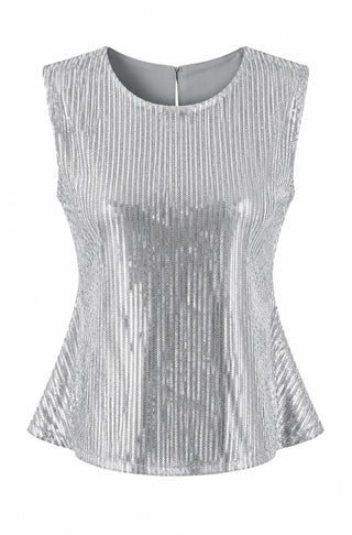 Sequin Swing Top - Silver