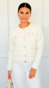 Che'rie Italian Cardigan-Ivory-150 Cardigans/Layers-Italianissimo-Coastal Bloom Boutique, find the trendiest versions of the popular styles and looks Located in Indialantic, FL