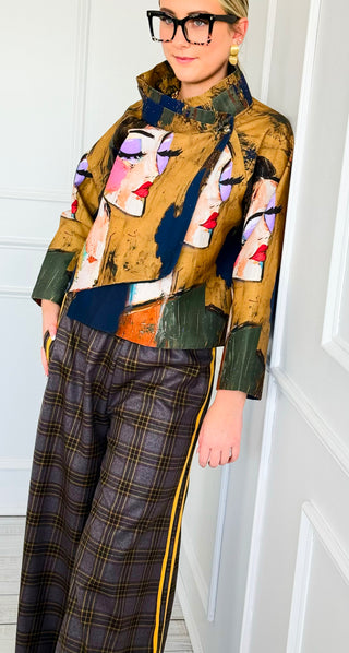 Artistic Face Italian On Edge Jacket