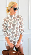 Wild Hearts Turtleneck Italian Knit Sweater-140 Sweaters-SORPRESA-Coastal Bloom Boutique, find the trendiest versions of the popular styles and looks Located in Indialantic, FL