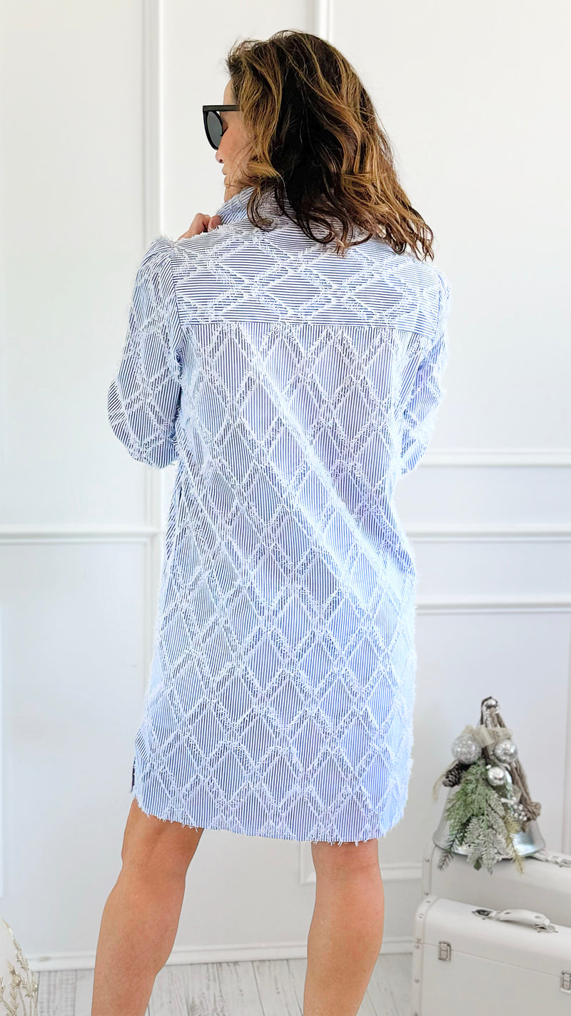 Hamptons Breeze Textured Dress - JOH-200 Dresses/Jumpsuits/Rompers-Joh Apparel-Coastal Bloom Boutique, find the trendiest versions of the popular styles and looks Located in Indialantic, FL