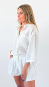 Sunday Stroll Relaxed Set - White-210 Loungewear/Sets-HYFVE-Coastal Bloom Boutique, find the trendiest versions of the popular styles and looks Located in Indialantic, FL