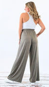 Effortless Flow Lounge Pants - Heather Olive-170 Bottoms-oddi-Coastal Bloom Boutique, find the trendiest versions of the popular styles and looks Located in Indialantic, FL