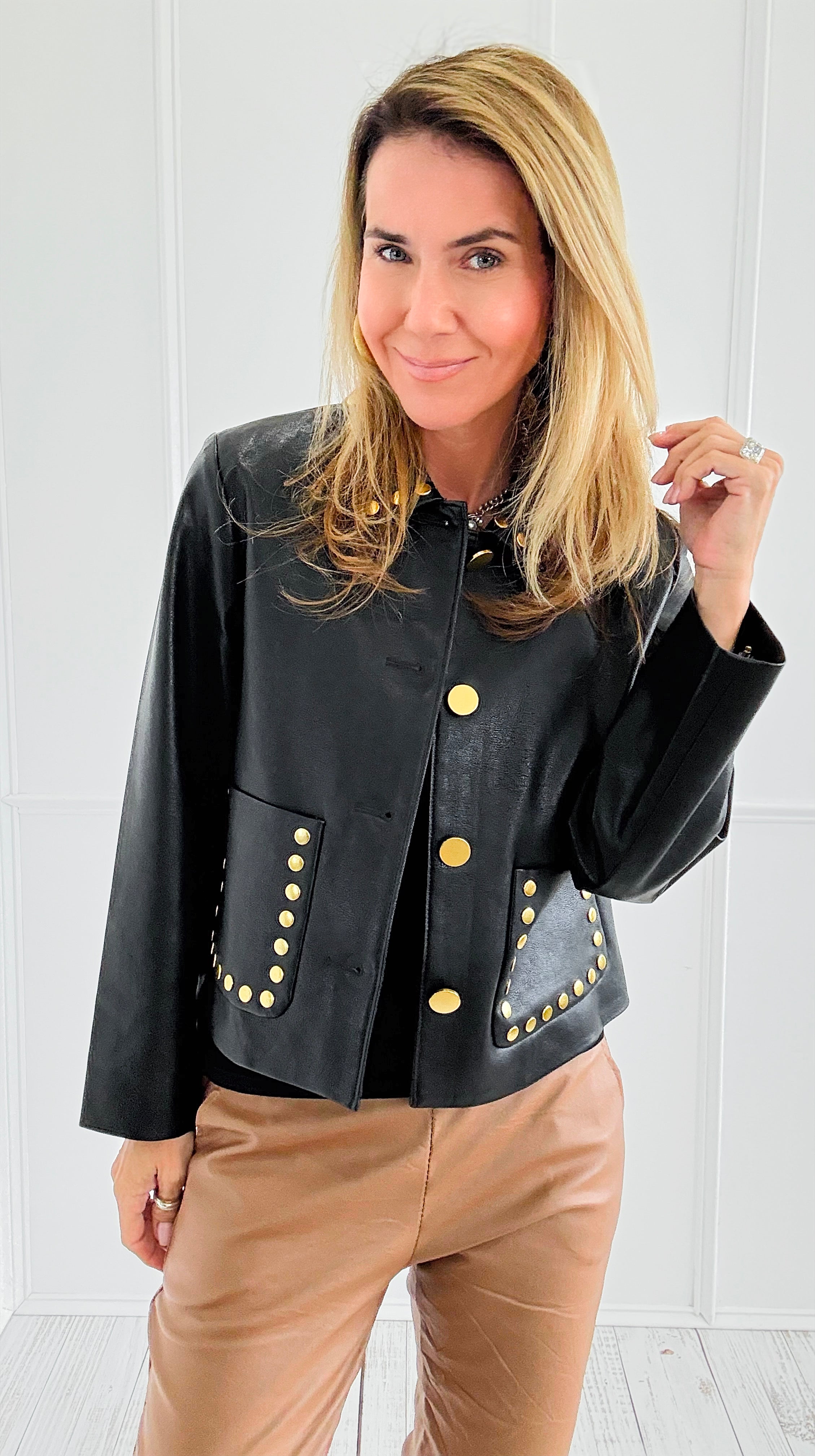 Whispered Warmth Button Jacket-160 Jackets-ROUSSEAU-Coastal Bloom Boutique, find the trendiest versions of the popular styles and looks Located in Indialantic, FL
