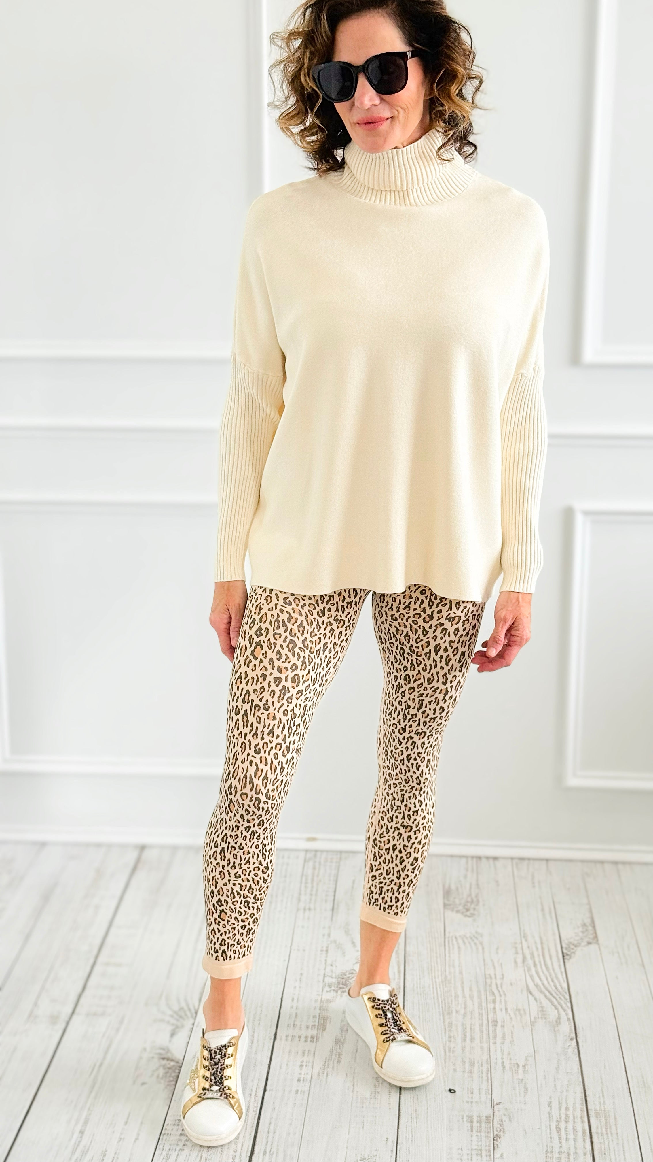Luxe Turtle Neck Drop Shoulder Sweater-140 Sweaters-Z STUDIO-Coastal Bloom Boutique, find the trendiest versions of the popular styles and looks Located in Indialantic, FL