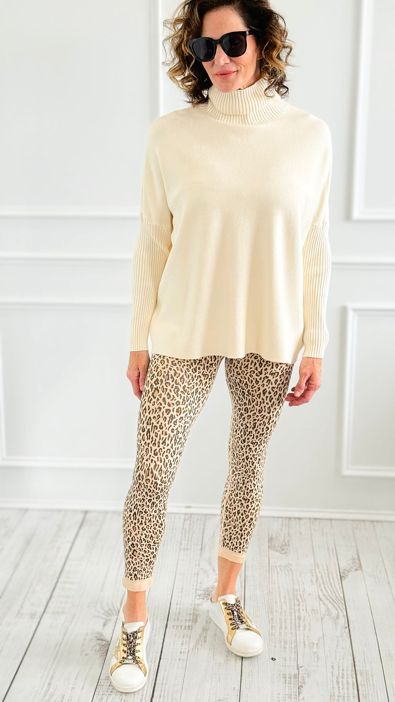 Luxe Turtle Neck Drop Shoulder Sweater-140 Sweaters-Z STUDIO-Coastal Bloom Boutique, find the trendiest versions of the popular styles and looks Located in Indialantic, FL