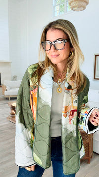Countryside Canvas Italian Jacket- Olive-160 Jackets-K2-Coastal Bloom Boutique, find the trendiest versions of the popular styles and looks Located in Indialantic, FL