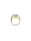 Sterling Silver Small Triple Clear Stone Ring - Gold-230 Jewelry-NYC-Coastal Bloom Boutique, find the trendiest versions of the popular styles and looks Located in Indialantic, FL