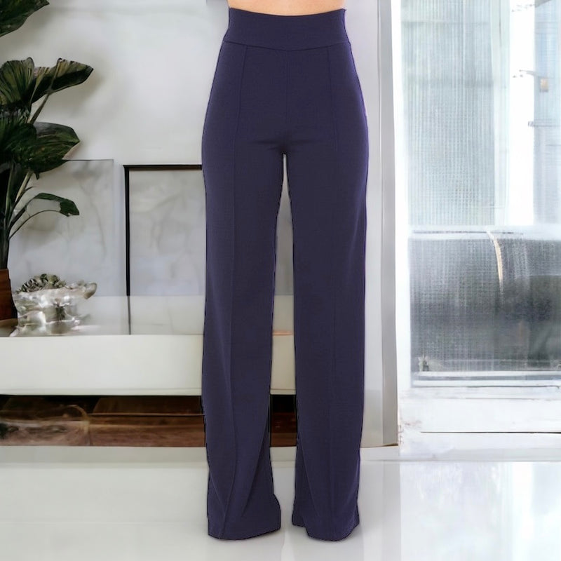 Perfect Fit Solid Pants - Navy-170 Bottoms-VALENTINE-Coastal Bloom Boutique, find the trendiest versions of the popular styles and looks Located in Indialantic, FL