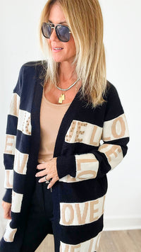 Love Italian Cardigan - Black-150 Cardigans/Layers-Germany-Coastal Bloom Boutique, find the trendiest versions of the popular styles and looks Located in Indialantic, FL